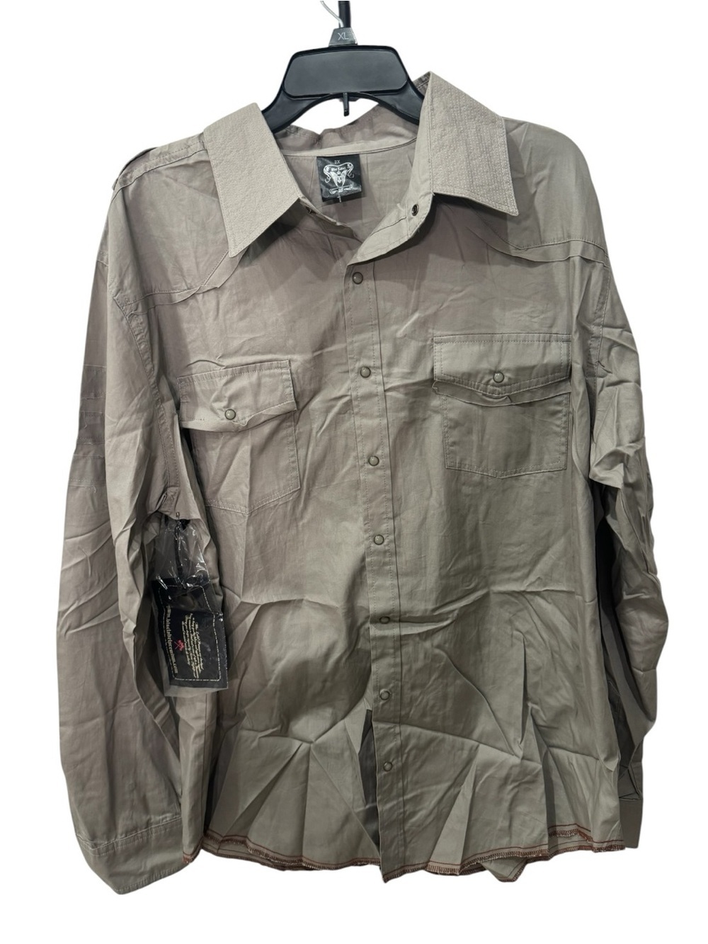 NWT Black label embroidered button shirt mens size 2X